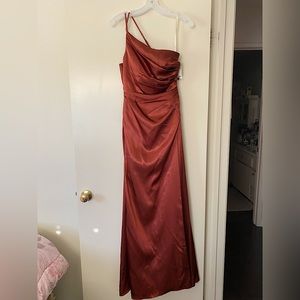 David’s bridal bridesmaid dress, size 0, color cinnamon
